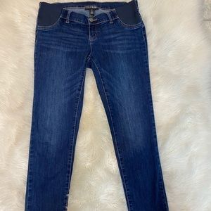 Indigo blue maternity ankle length jean sz sm
